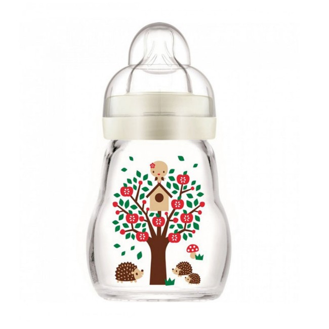 Mam Biberon Feel Good in Vetro con Tettarella in Silicone 2m+ 170ml di Mam