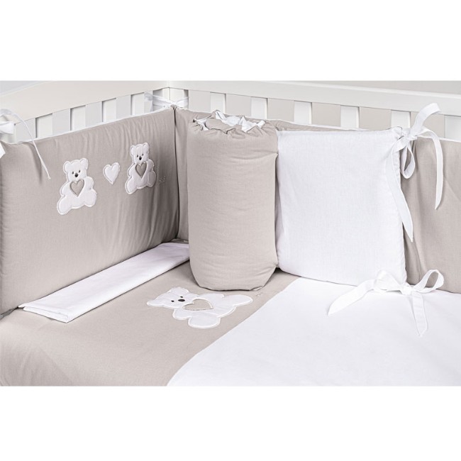 Paniate Set 4pz Rivestimento Tessile Piumino, Coprimaterasso