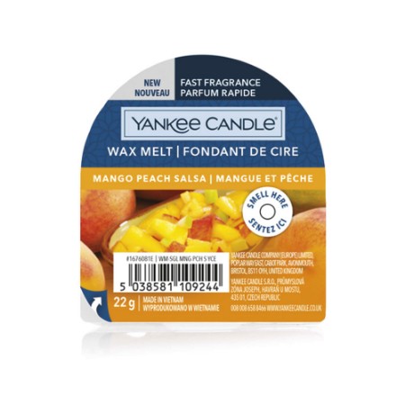 Yankee Candle Wax Melt Mango Peach Salsa Cera da Fondere 8 Ore