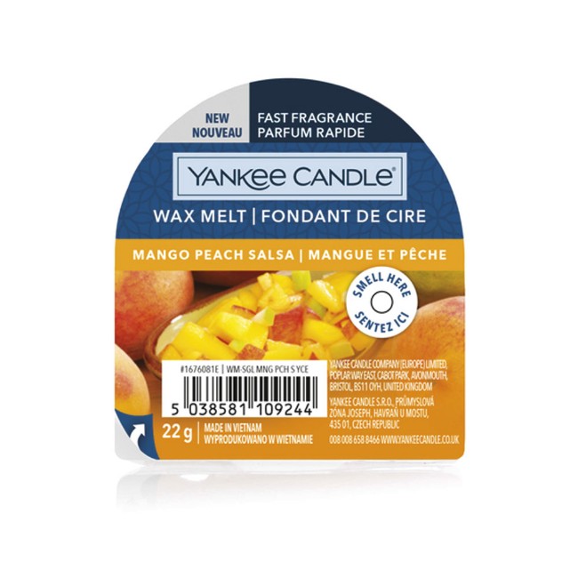 Yankee Candle Wax Melt Mango Peach Salsa Cera da Fondere 8 Ore