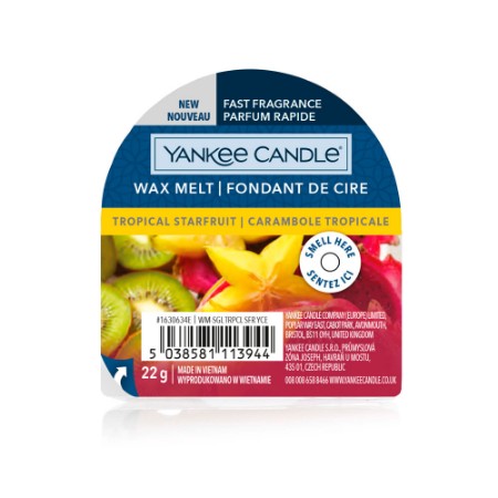 Yankee Candle Wax Melt Tropical Starfruit Cera da Fondere 8 Ore