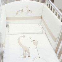 Pali Set Letto 3pz Savana con Piumotto Sfilabile, Paracolpi e Federa di Pali
