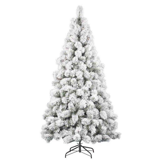 FLORA SRL Albero Di Natale Ecologico Kenya 210 | Slim E Folto Con 728 Rami | Diametro 94 Cm | Facile Da Montare Con Apertura A Gancio | Perfetto Per Piccoli Spazi - 4