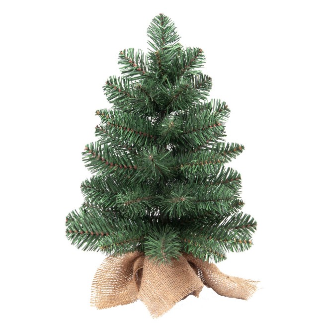 Flora  Mini Albero di Natale con Base Foderata in Juta 60 cm