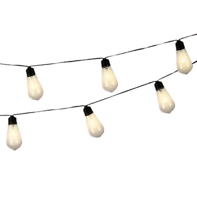 Kaemingk Luci da Esterno Solar String Lights Bianco Caldo 10 Led