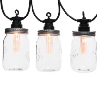 Kaemingk Luci da Esterno Party Light Jar Luce Fissa Bianco Caldo 10 Led