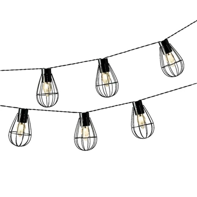 Kaemingk Luci da Esterno Solar String Lights Iron Bianco Caldo 8 Led