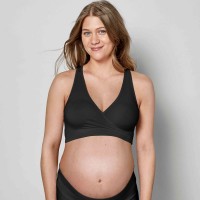 Medela Reggiseno Gravidanza e Allattamento Keep Cool Sleep da Notte Traspirante Nero di Medela