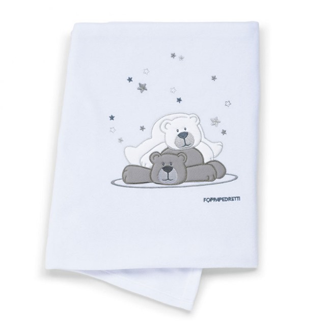 Foppapedretti Copertina Dolcestella in Pile per Lettino 145x95cm Bianco di Foppapedretti