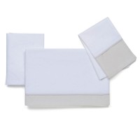 Foppapedretti Completo Lenzuolo, Coprimaterasso e Federa per Letto Pikkoletto Beige di Foppapedretti
