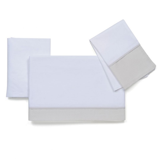 Foppapedretti Completo Lenzuolo, Coprimaterasso e Federa per Letto Pikkoletto Beige di Foppapedretti