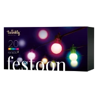 Twinkly Festoon Catena Luminosa di 20 Sfere RGB per Esterno, 10 metri