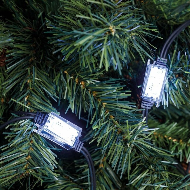 Prequ Catena Luminosa 10 Strobo, 30 Led, 11 metri, Luce Fredda