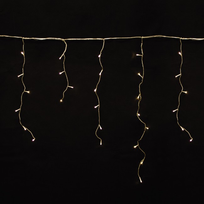 Prequ Tenda Luminosa Stalattiti, 72 led, 2,2 metri, Luce Calda