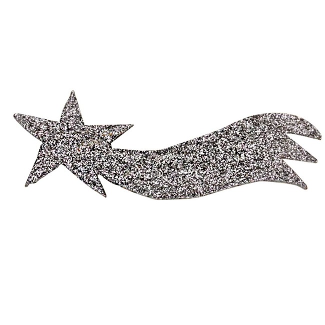 Cometa Argento Presepe 22x7 cm