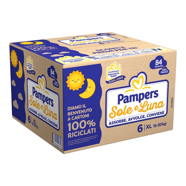 Pampers Pannolini Sole e Luna Esapack taglia 6 - XL - 84 pezzi