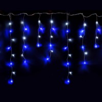 Prequ Tenda Luminosa Stalattiti, 72 led, 2,2 metri, Luce Fredda e Blu