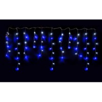 Prequ Tenda Luminosa Stalattiti, 72 led, 2,2 metri, Luce Fredda e Blu