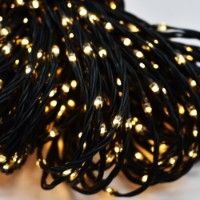 Catena di luci 720 Led Bianco Caldo 36 m con Giochi Luce, funzione memoria e timer, IP44, idoneo uso interno/esterno, filo verde