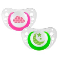 Chicco 2pz Succhietti Air Lumi in Silicone 6-16m Fucsia - Verde di Chicco
