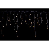 Prequ Tenda Luminosa Stalattiti, 180 led, 4,2 metri, Luce Calda, Giochi Luce, Timer, a batteria