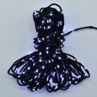 Catena di luci 720 Led Bianco Freddo 36 m con Giochi Luce, funzione memoria e timer, IP44, idoneo uso interno/esterno, filo verde