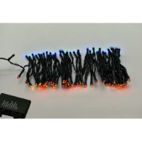 Prequ Catena Luminosa 96 led Multicolore con Giochi Luce, Timer, Memory - 15 m, a batteria, filo verde, IP44