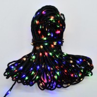 Catena di luci 480 Led Multicolore 24 m con Giochi Luce, funzione memoria e timer, IP44, idoneo uso interno/esterno, filo verde