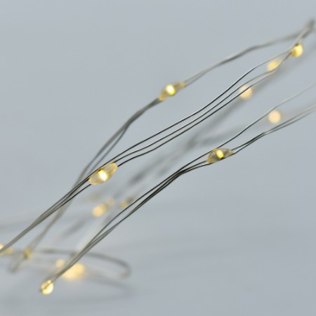 Prequ Catena di Luci 300 Nanoled Bianco Caldo 30 m a corrente, giochi luce, memory controller, IP44 
