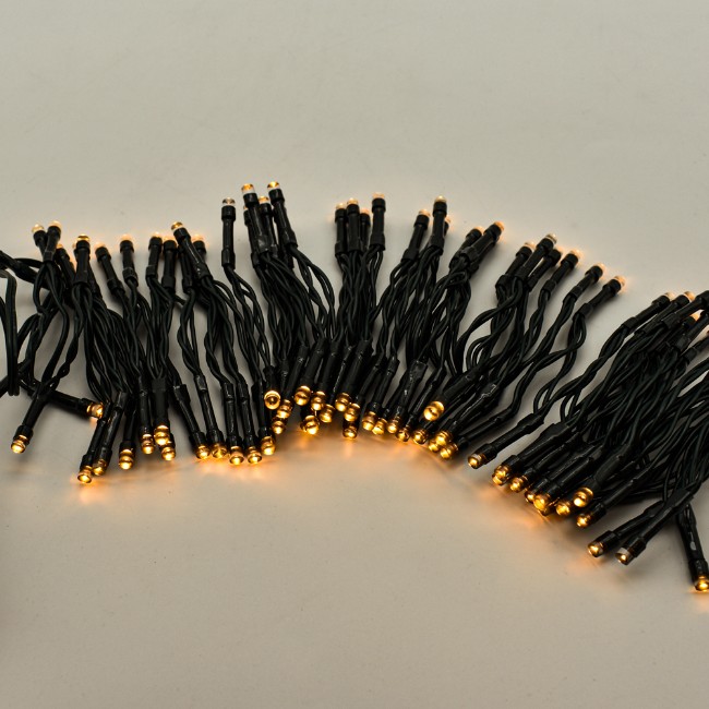 Prequ Catena Luminosa 96 led Luce Calda con Giochi Luce, Timer, Memory - 6,65 m, a batteria