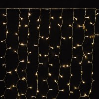Prequ Tenda Luminosa a Cascata, 200 led, 1x2 metri, Luce Calda