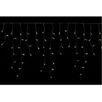 Prequ Tenda Luminosa a Cascata, 429 led, 4x1,5 metri, Luce Calda, Giochi Luce, Memory Controller, Prolungabile, Cavo Trasparente