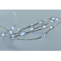 Prequ Catena di Luci 180 Nanoled Bianco Freddo, 9 m a batterie, Giochi Luce, Memory Controller, Timer, IP44