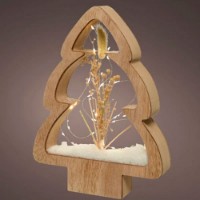 Kaemingk Albero in Legno con LED 28 cm