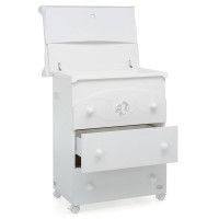 Foppapedretti Bagnetto Fasciatoio Babyfly in Legno con Vaschetta Estraibile, Cassetti e Piano Ribaltabile di Foppapedretti