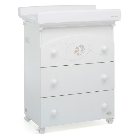 Foppapedretti Bagnetto Fasciatoio Babyfly in Legno con Vaschetta Estraibile, Cassetti e Piano Ribaltabile di Foppapedretti
