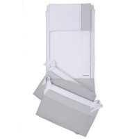 	Foppapedretti Completo Piumone Pikkoletto con Paracolpi e Federa in cotone Grigio di Foppapedretti
