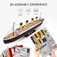 Cubic Fun 3D Puzzle Navi LED Titanic 266 pezzi