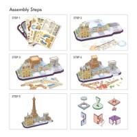 Cubic Fun 3D Puzzle City Line Paris 114 pezzi