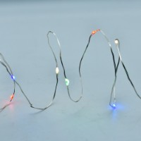 Prequ Catena di Luci 50 Nanoled con Luce Fissa, Multicolore, 4,90 m, a batteria 