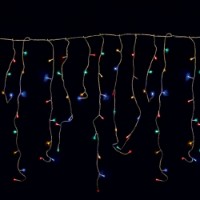 Prequ Tenda Luminosa Stalattiti, 72 led, 2,2 metri, Multicolore, Giochi Luce, Memory Controller, IP44 uso esterno