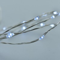 Prequ Catena di Luci 300 Nanoled Bianco Freddo 15 m, Giochi Luce, Timer, a batterie