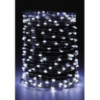 Prequ Catena di Luci 300 Nanoled Bianco Freddo 15 m, Giochi Luce, Timer, a batterie