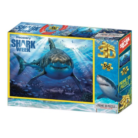 Prime 3D Puzzle Lenticolare 3D Great White Shark 500 pezzi