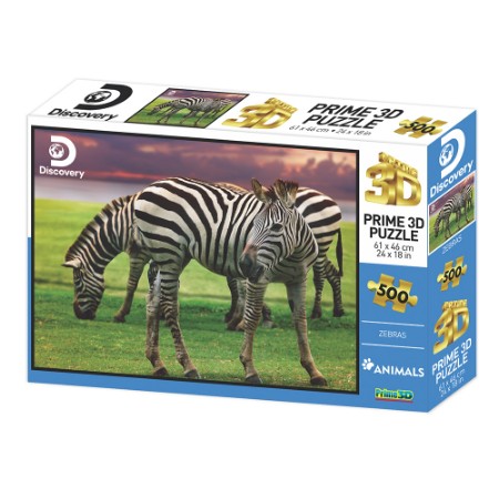 Prime 3D Puzzle Lenticolare 3D Zebra 500 pezzi