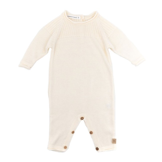 Bamboom Tutina in Maglia Neonato con Apertura Davanti - Bianco di Bamboom 