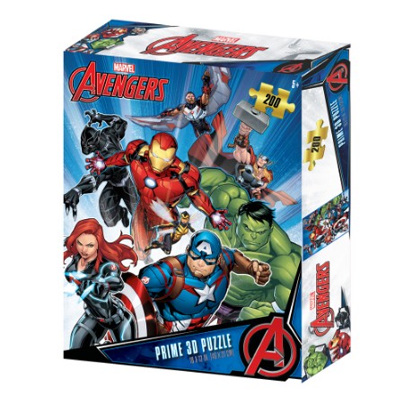 Prime 3D Puzzle Lenticolare 3D Marvel Avengers 200 pezzi