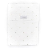 Bamboom Set Lenzuolo e Federa in Bambù organico per Lettino Neonato 110x140cm Roses di Bamboom