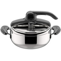 Lagostina Pentola a Pressione Mia Lagoeasy'up Ø 22 cm per Piastra Elettrica, Induzione, Vetroceramica - 3,5 litri di Lagostina
