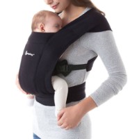 Ergobaby Marsupio Embrace morbido e aderente, 3.2 - 11.2 kg - Pure Black di Ergobaby